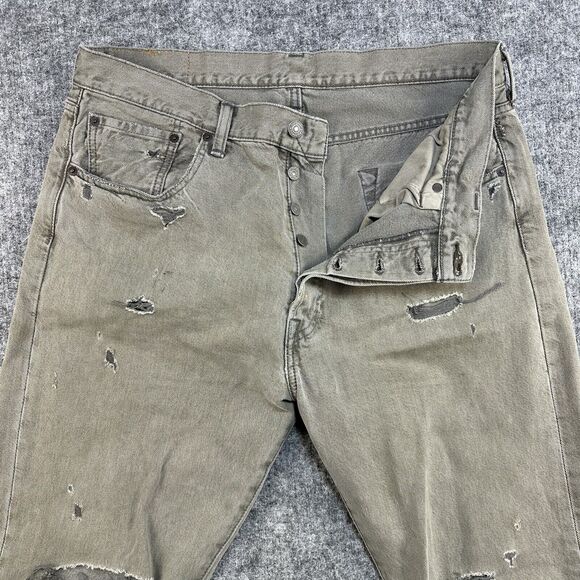 Levi's Other - Levi’s 501 CT Jeans Men 32x28 Grey Distressed Custom Tapered